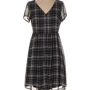 Old Navy Windowpane Button ShirtDress